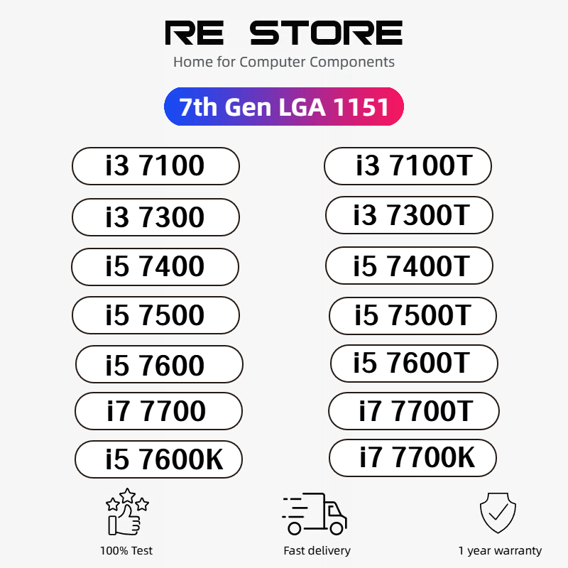 送料無料 i3 7100 7300 i5 7400 7500 7600 i7 7700 7100T 7350K 7400T 7500T 7600T 7600K 7700T 7700K コア第 7 世代 L