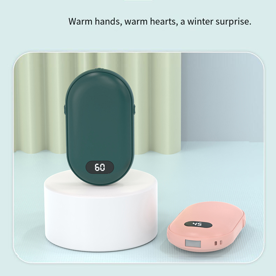 2つの温度設定が可能な両面加熱、このポケットカイロは充電可能です。
