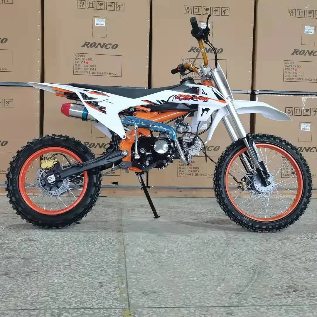 ダートバイク 125cc 4 ストロークオフロードバイクスポーツクロスシティバイク大人用電動/フットスタート 17/14 タイヤ