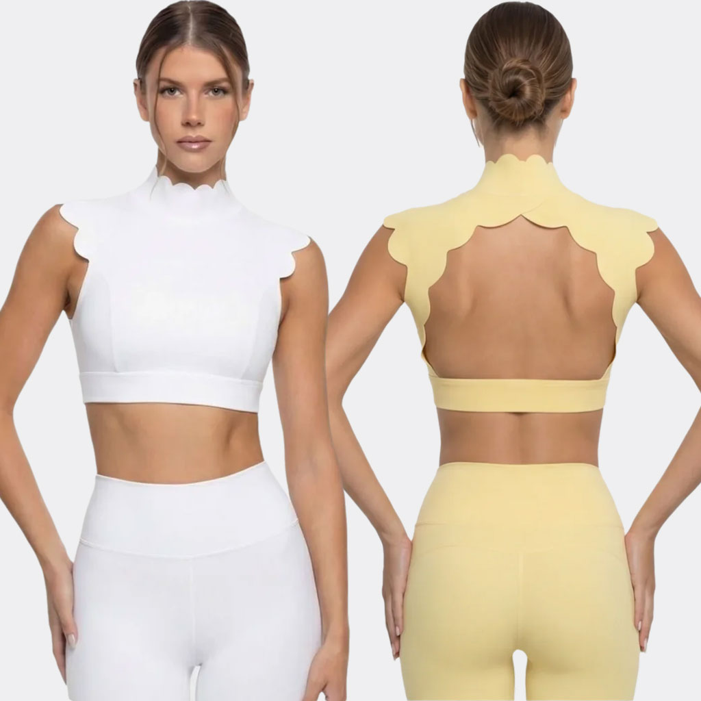 背中の開いた中空チョッキヨガ服ハイウエストレギンスブラジャー女性のための痩身フィットランニングトレーニングフィットネススポーツウェア