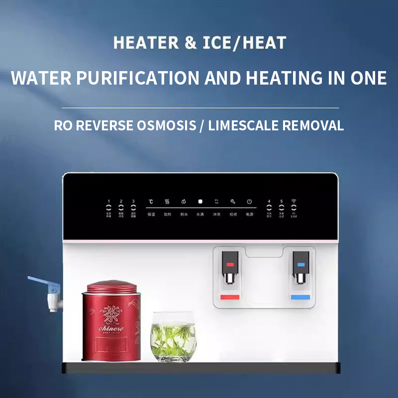 新しい 220V 浄水器とヒーターのコンボ: 水道水 RO 濾過を備えた壁掛け家庭用飲料水ディスペンサー