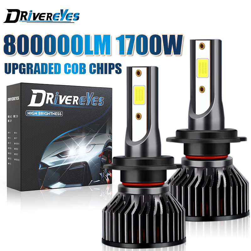 1700 ワット 800000LM H7 H4 LED ヘッドライト電球 7535 チップ LED H1 H3 H11 H8 H9 9005 9006 9012 6000K PTF アイスライトターボフォグランプ 12V