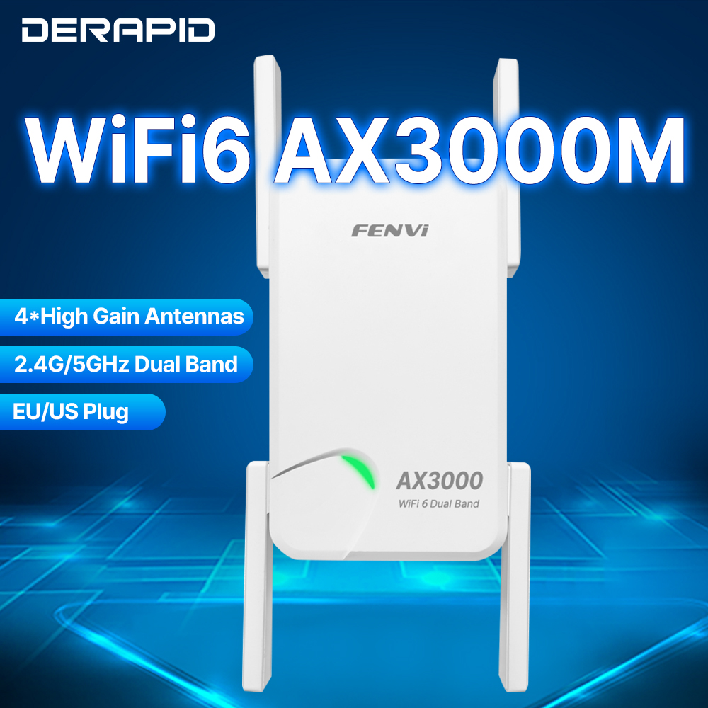 AX3000 WiFi 6 リピーター Roteador Wi-fi 6 信号ブースター 5G 2.4G 802.11ac ギガビット長距離 WiFi エクステンダー アンプ WPS 簡単セット