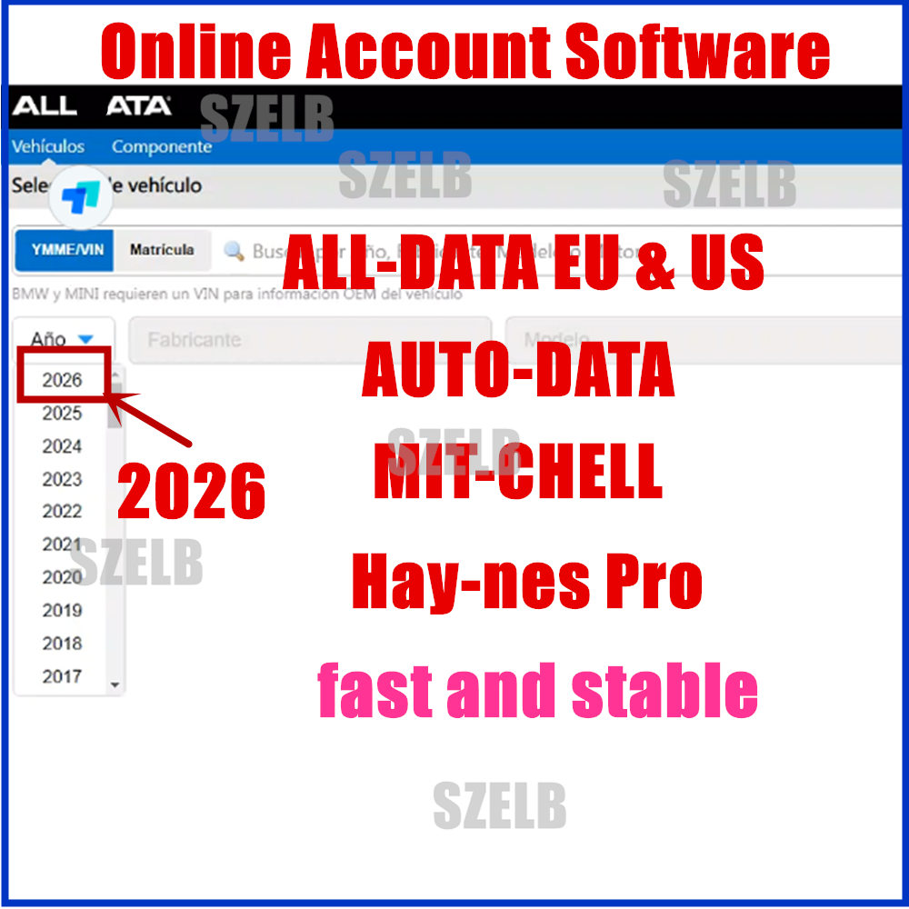 2026 ALL DATA Auto-data 用オンライン アカウント All-data Haynes PRO ワークショップ 車修理ソフトウェア サポート モバイル ログイン 2025 年へのアップデート