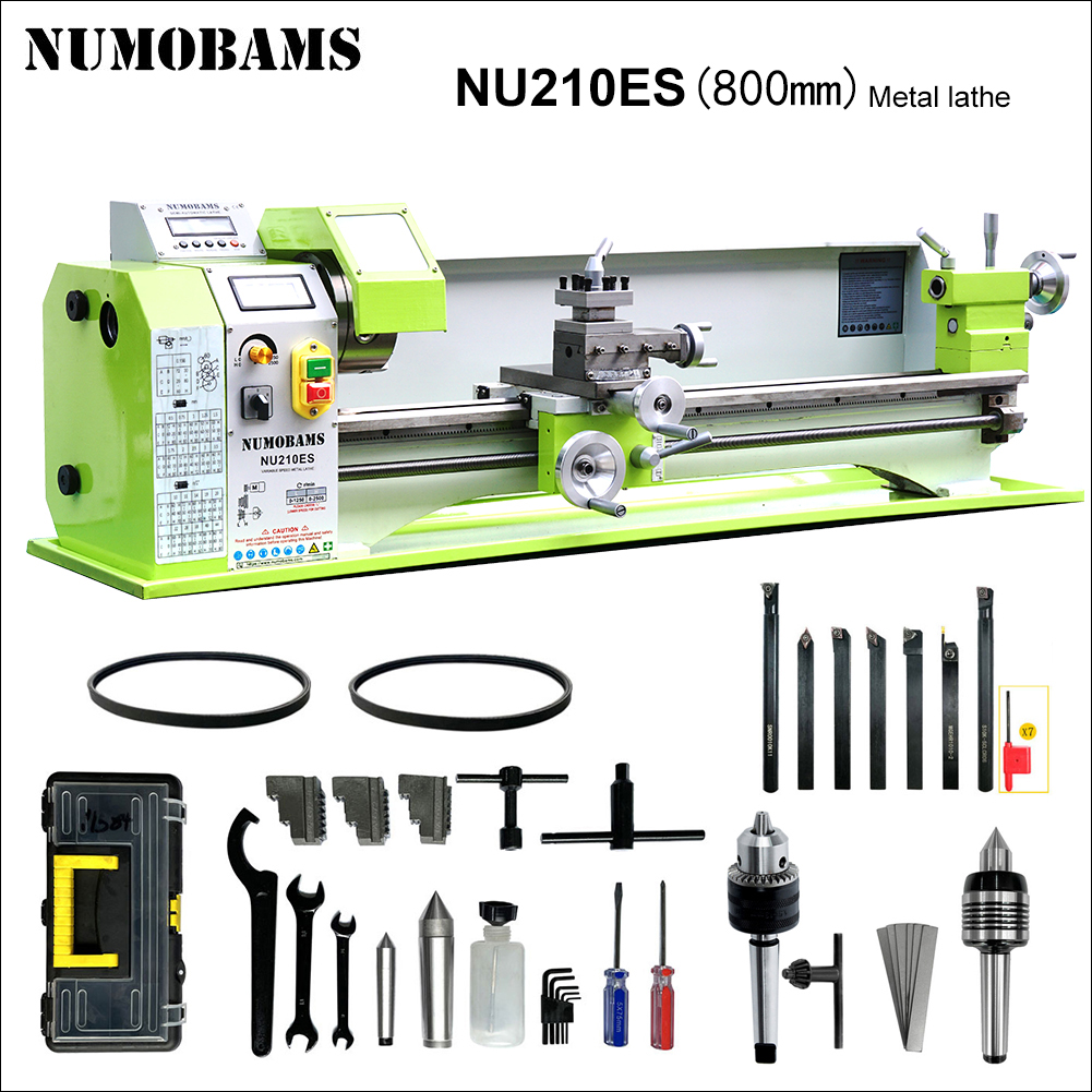 NUMOBAMS NU210x800ES 900W ブラシレスモーター 定格出力モーター 半自動金属旋盤 800mm