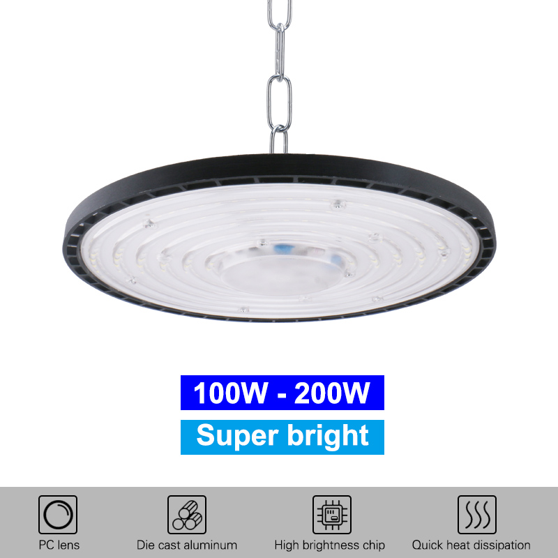 超高輝度 LED 100 ワット 150 ワット 200 ワット UFO ハイベイライト AC175-265V アルミケース冷光照明ランプ