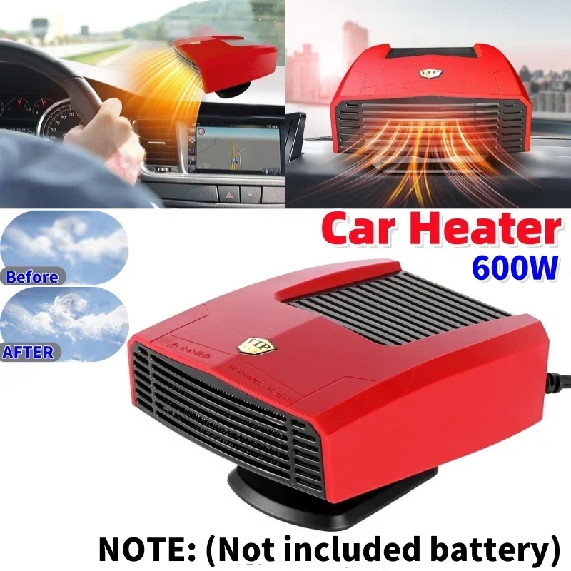 ユニバーサルカーヒーター冷却ファントラック電気ヒーター600Wフロントガラスデフロスターマキタ18Vバッテリー用（バッテリーは含まれません）