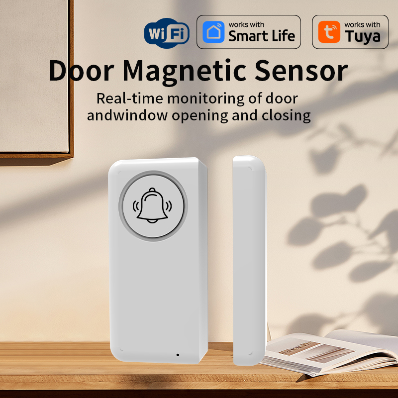 2.4G WiFi スマートドアウィンドウセンサーホームセキュリティ盗難警報検出器開閉モニター Tuya Smart Life と互換性あり