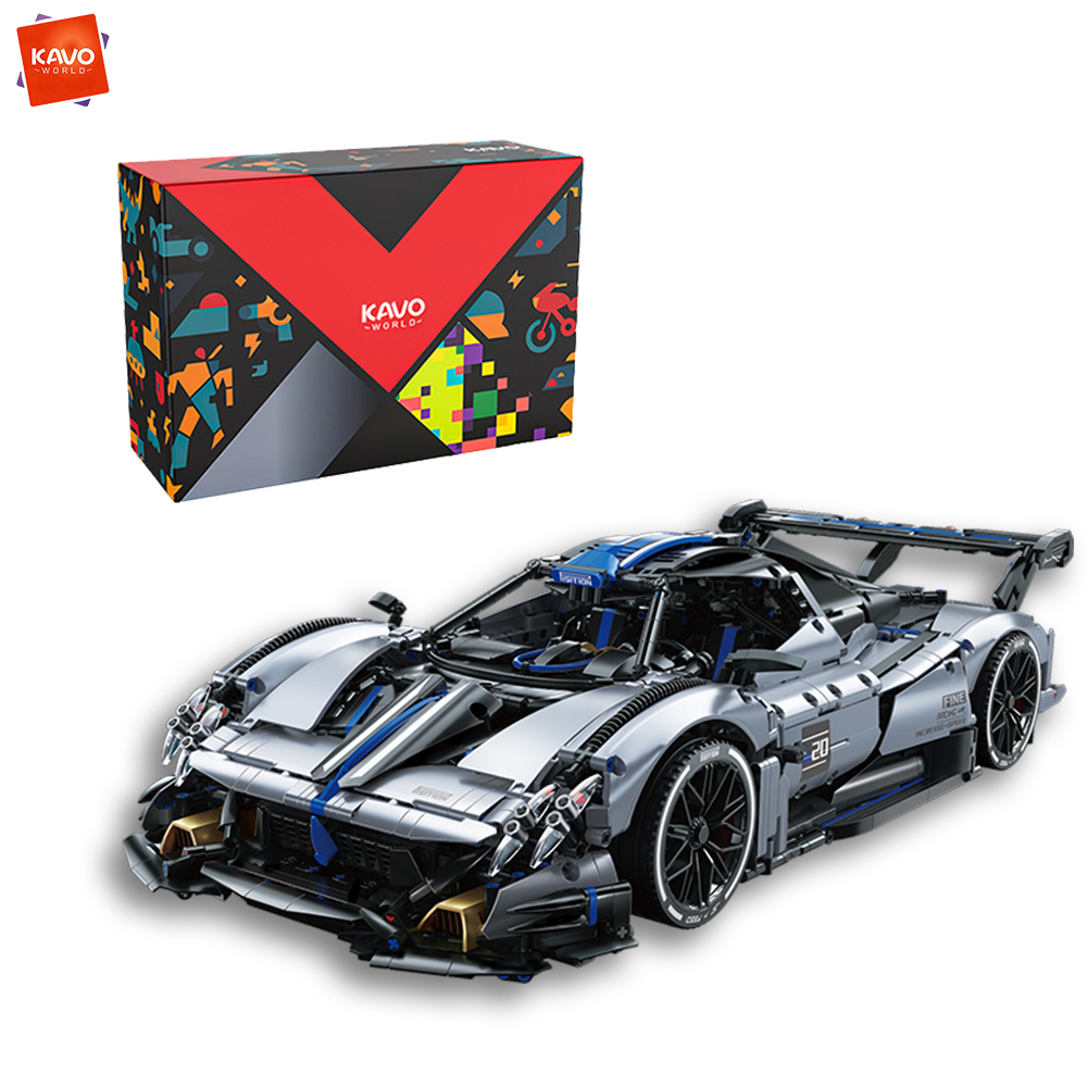 KAVOWORLD 3526 個スーパースポーツカービルディングブロック 1:8 テクニックハイパーカーレンガモデル教育玩具愛好家への完璧なギフト