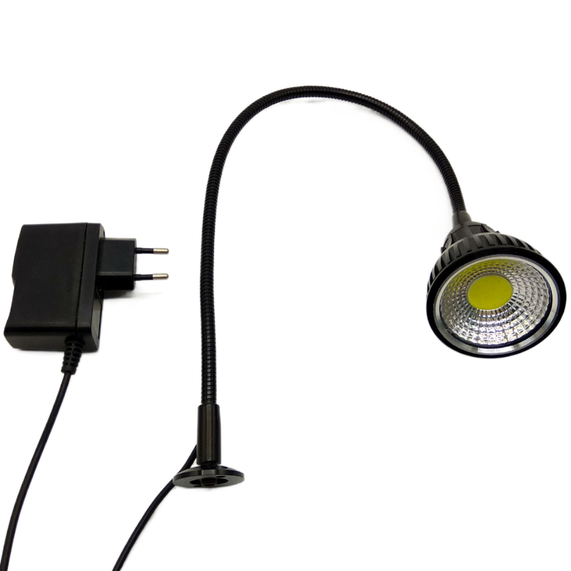 10W 110V 220V WITH OUTLET  LED FLEXIBLE GOOSENECK MACHINE LAMP