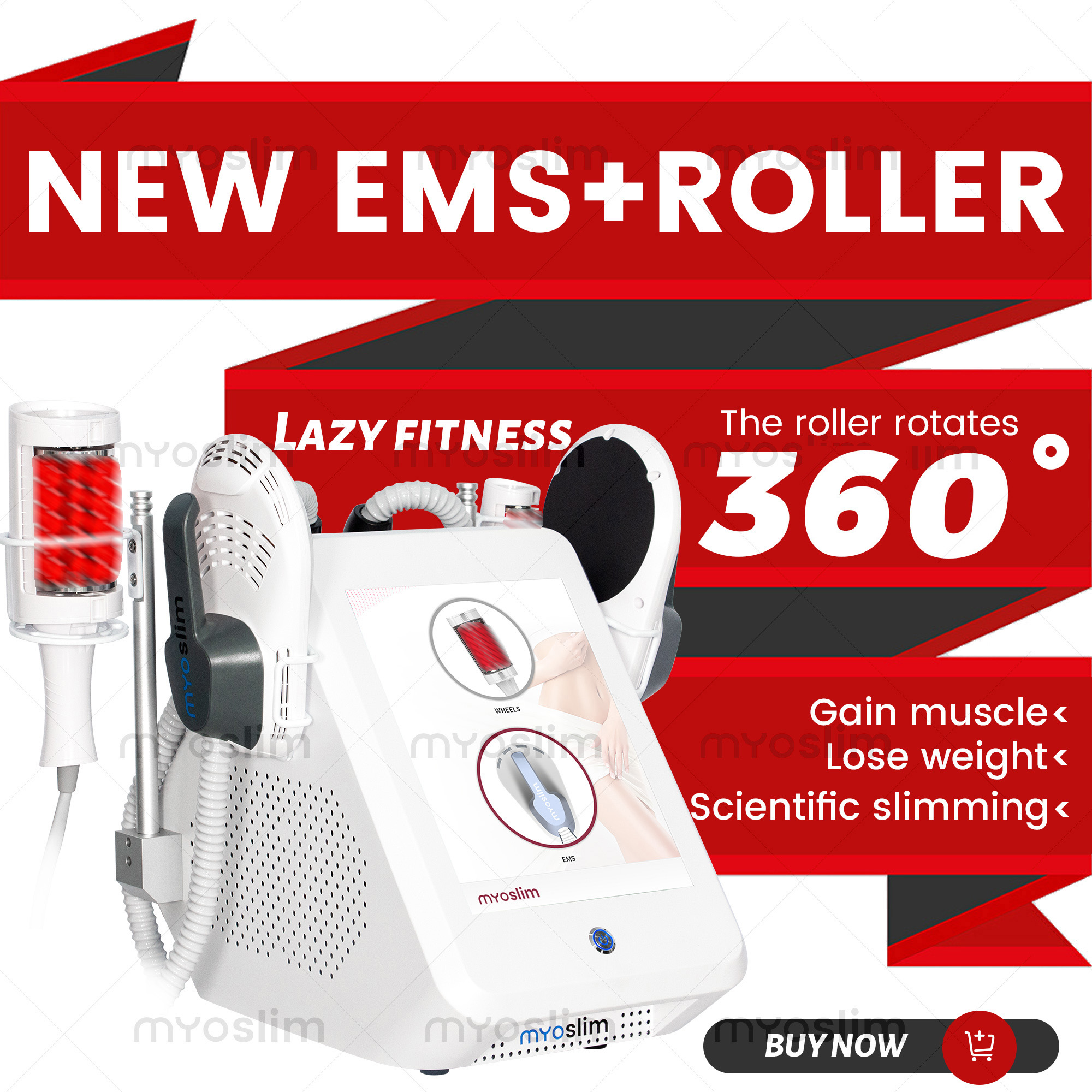EMS ローラー 2 で 1 MYOslim ボディ彫刻機プロの筋肉構築脂肪燃焼装置サロン家庭用