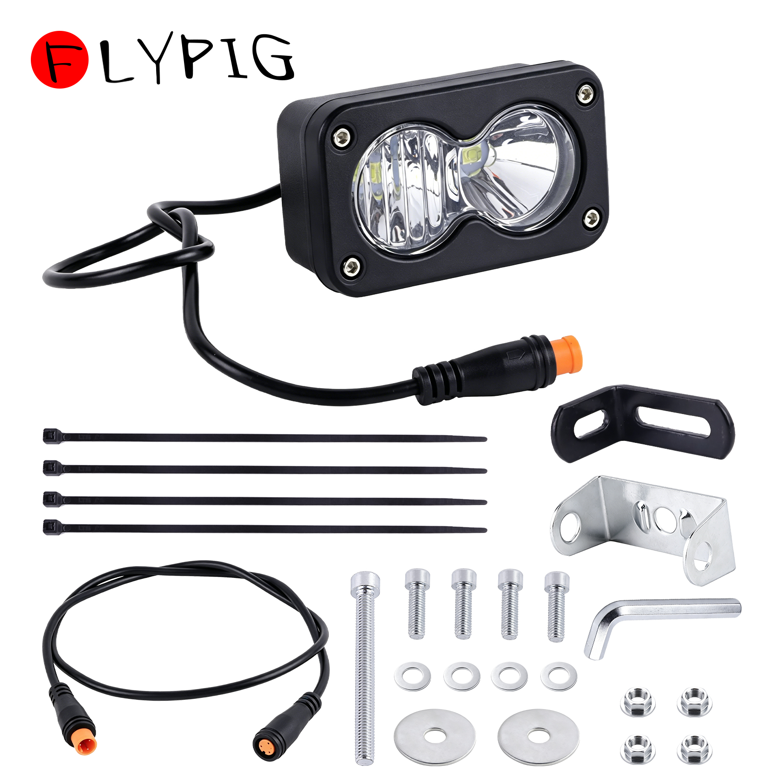 3ピン防水オフロードフロントランプコネクタ12V-60Vワイド電圧ライト電動自転車ヘッドライトRidstar Q20 Q20 Lite Q20 Pro用