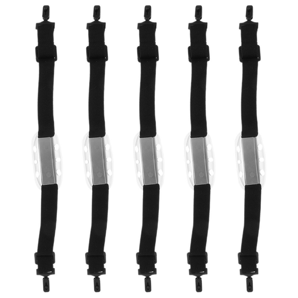 快適な弾性デザインと安全バックルを備えたヘルメット用あごストラップ 5 個。アウトドア スポーツ建設現場に最適。