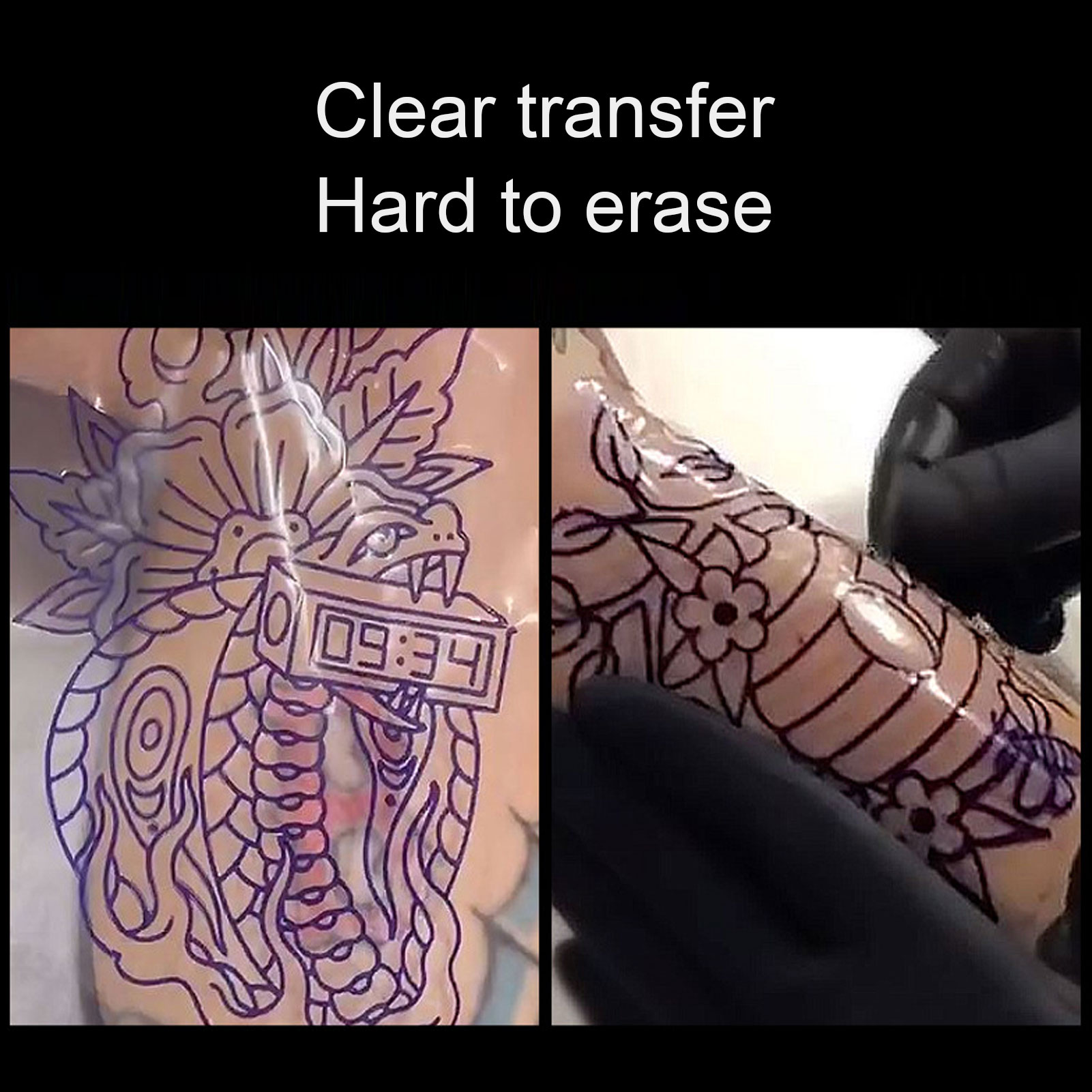 50 個クリアパターン熱タトゥー TransferTransparent タトゥー転写紙タトゥーステンシルフィルム紙ステンシルアクセサリー