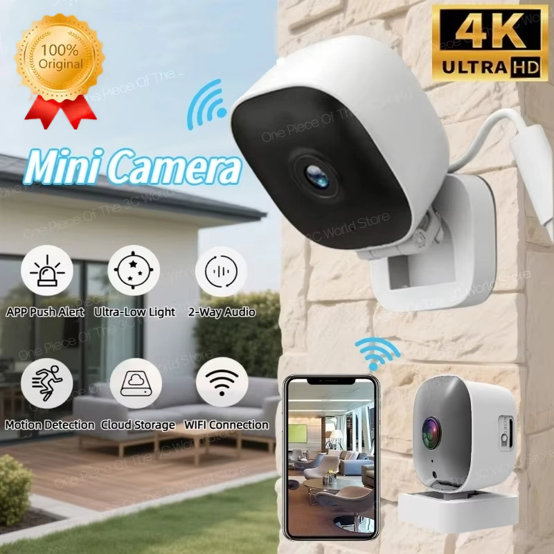 ホット販売スマートミニ 4 18k セキュリティカメラフルカラーナイトビジョン WiFi IP65 防水モーション検出 2 ウェイオーディオ屋内屋外