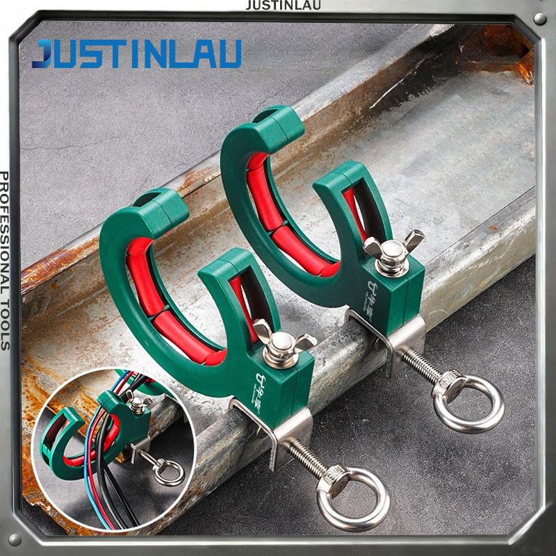 JUSTINLAU 1PC 底吊りデュアル目的 65 ミリメートルステンレス鋼ワイヤー敷設補助プーリー効率的なワイヤー固定補助ツール