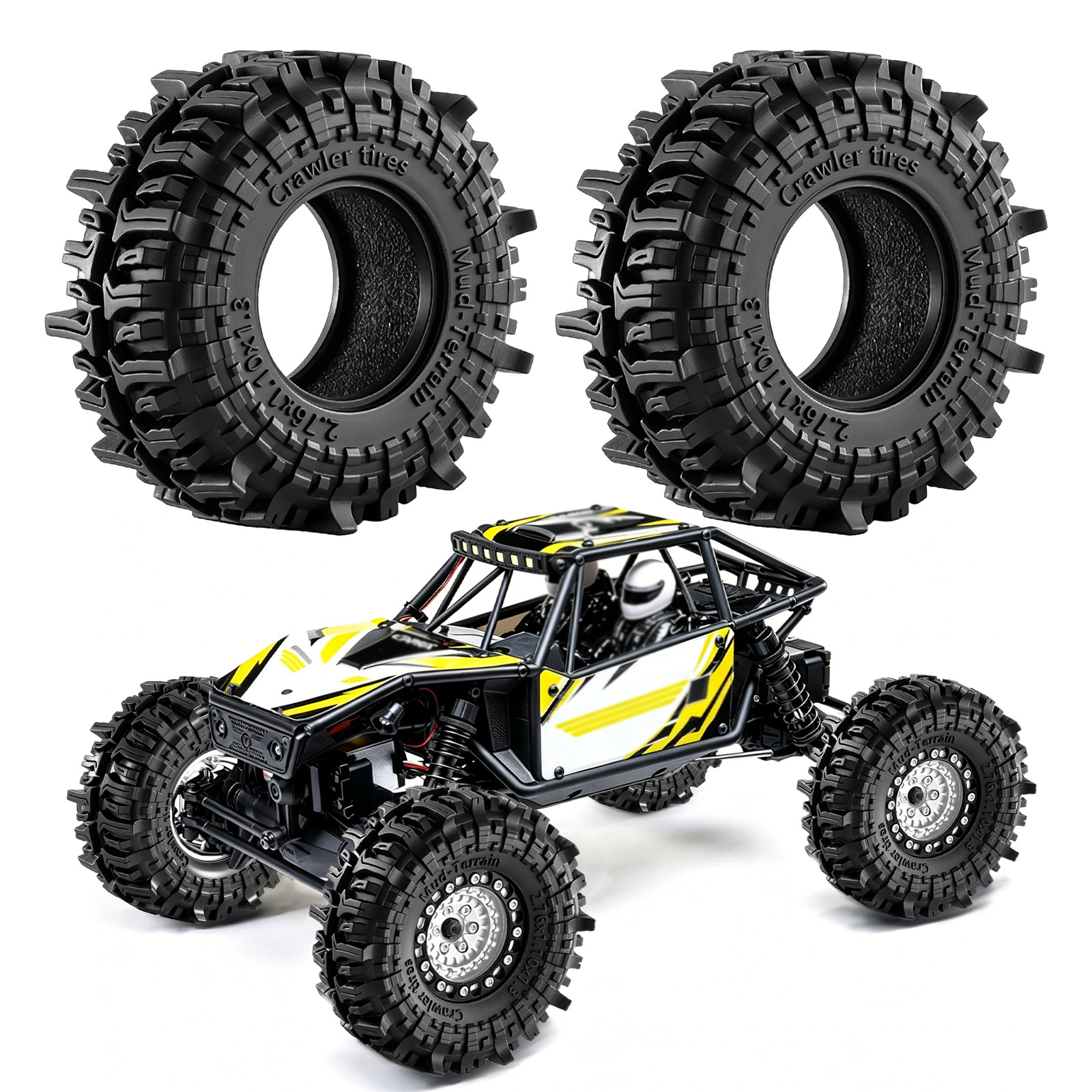 1.3 インチ ゴム クローラー タイヤ 70x28mm タイヤ 4 本 1/24 1/18 アキシャル SCX24 AX24 FMS FCX24 TRX4M Ascent-18 RC クローラー アップグレード セット用