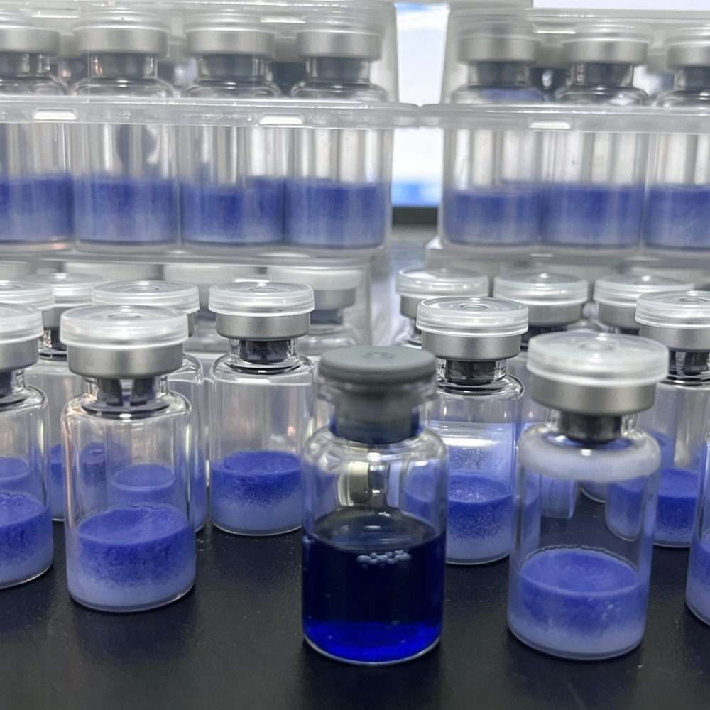 50/100mg 高純度 GHK-CU 青銅ペプチド凍結乾燥パウダー敏感肌修復抗シワ水和物しっかりしたスキンケア