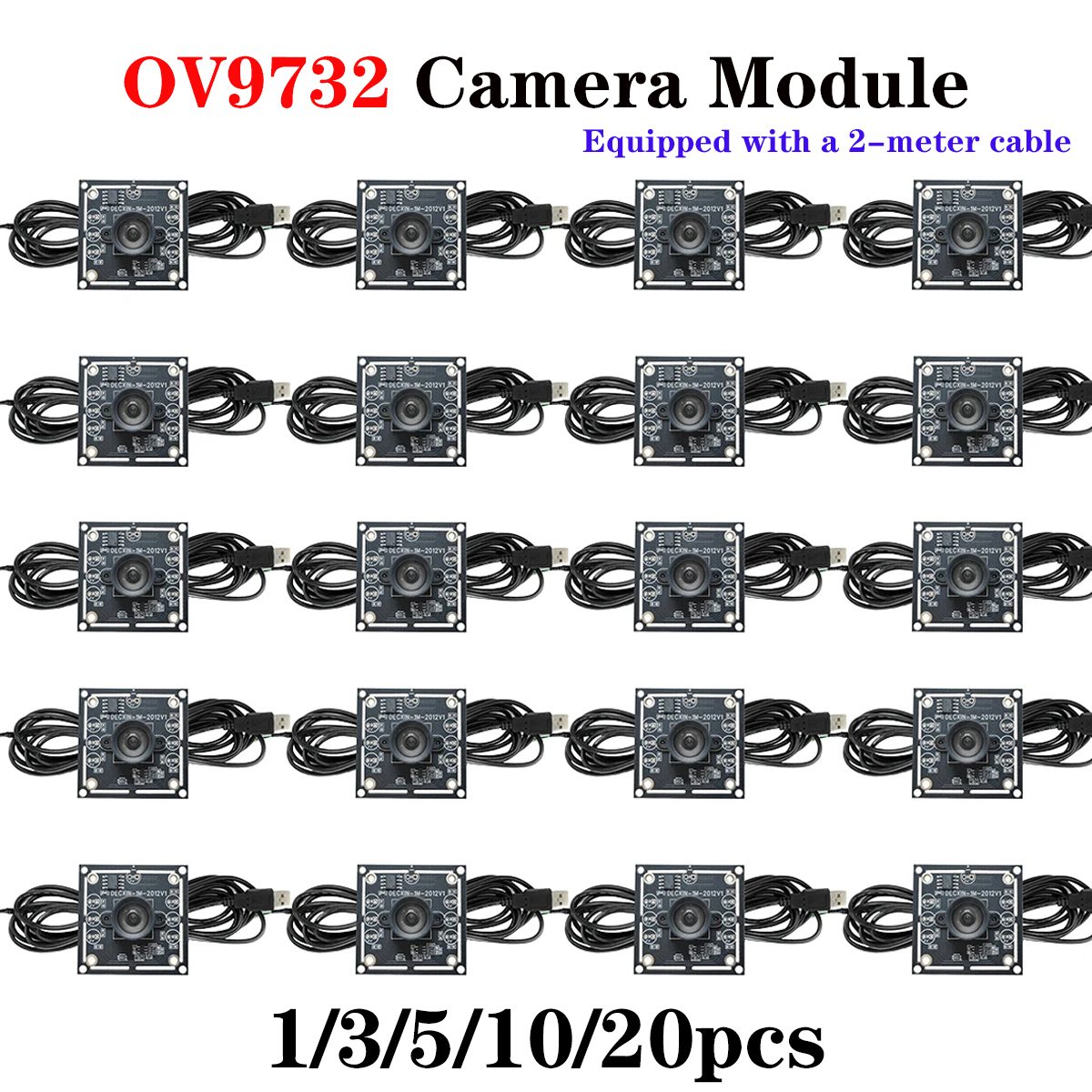 ホット OV9732 カメラモジュール 30FPS 1MP HD 100° 広角マニュアルフォーカスプラグ WinXP/7/8/10/ Android Linux DIY USB 無料ドライバー 2 メートル