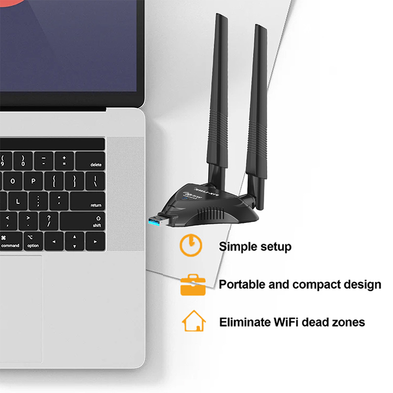 WiFi 6 エクステンダー リピーター 1800Mbps USB エクステンダー 5G/2.4G デュアルバンド信号ブースター 強力な壁貫通 MU-MIMO ストリーミング UE09AX