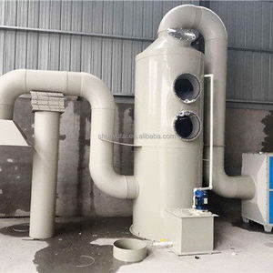 工業用湿式スクラバーシステム　酸・アルカリガス用スクラバー　電動ポンプ式集塵装置　空気浄化装置