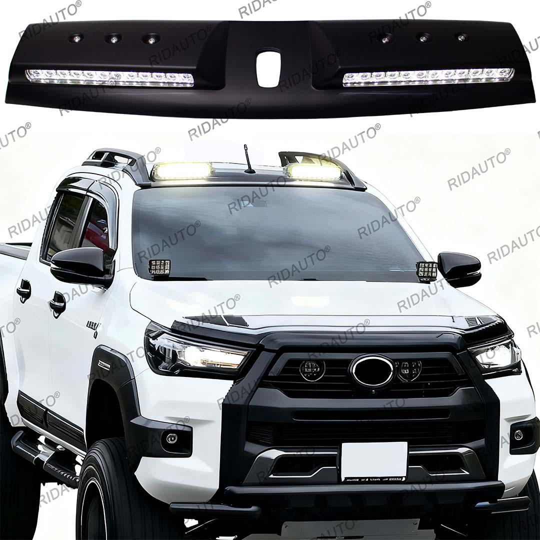 白色 LED ルーフラックライトバーオフロードハイラックス 2012-2025 4X4 修正された非破壊設置ルーフライトバーピックアップトラック