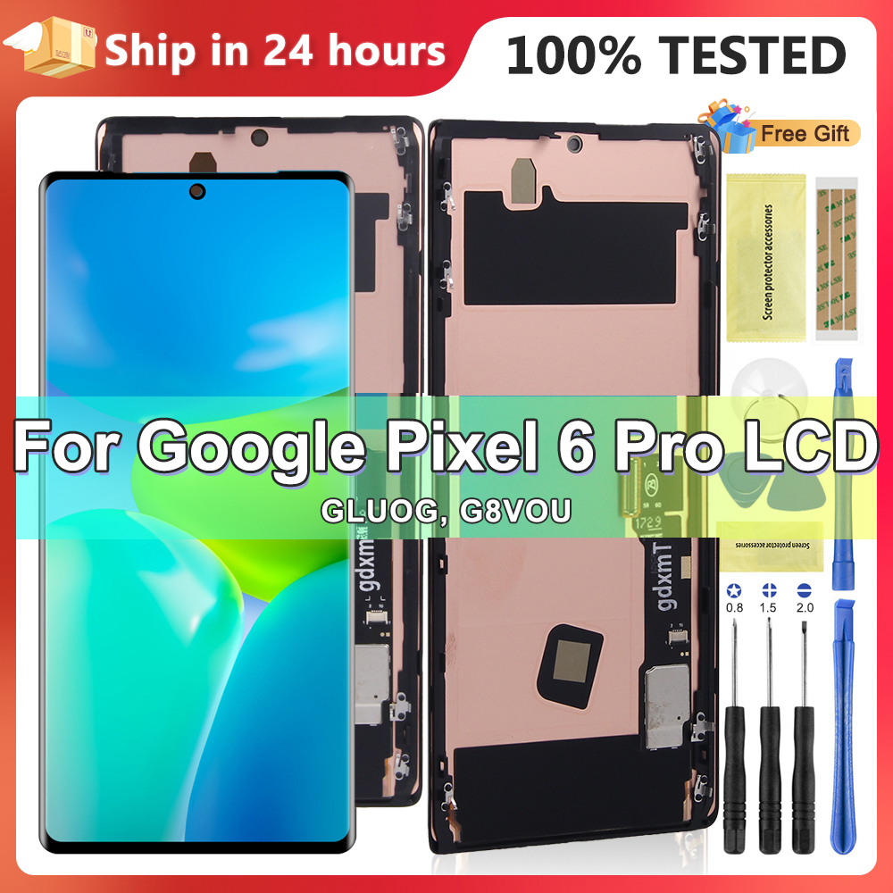 AMOLED/TFT ディスプレイ Google ピクセル 6 プロ GLUOG G8VOU 液晶タッチスクリーンデジタイザ交換アセンブリ Google ピクセル 6 プロ