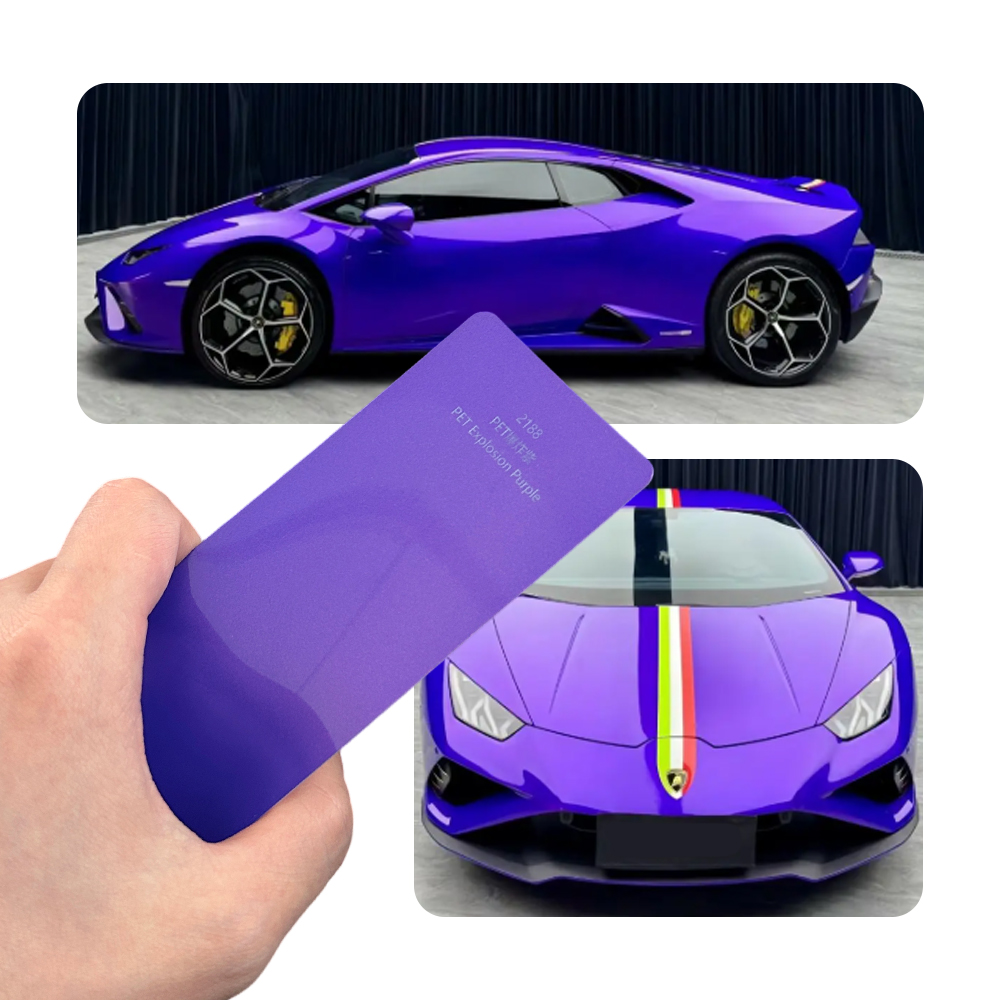 スーパーグロスメタリックグレープパープルカーラップビニール PVC PET 車体ステッカー変色フィルムロールペイント保護