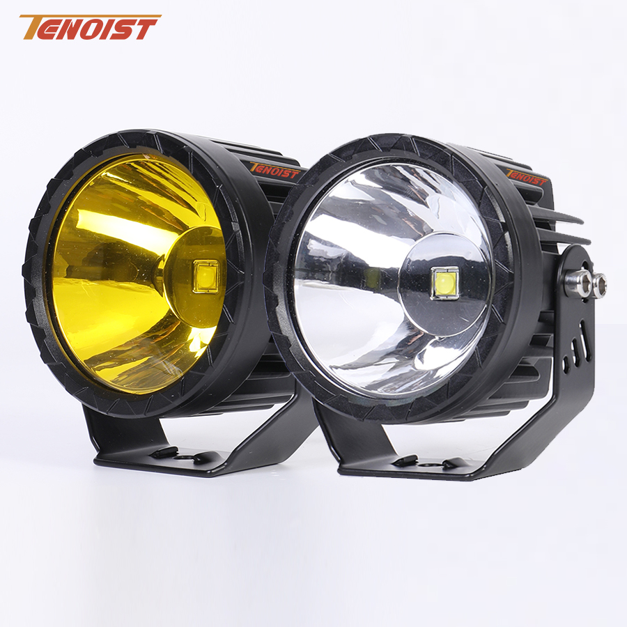 超高輝度 3.5 インチ白黄色 LED ワークヘッドフォグドライビングライト車 SUV トラック ATV UTV 12-48V