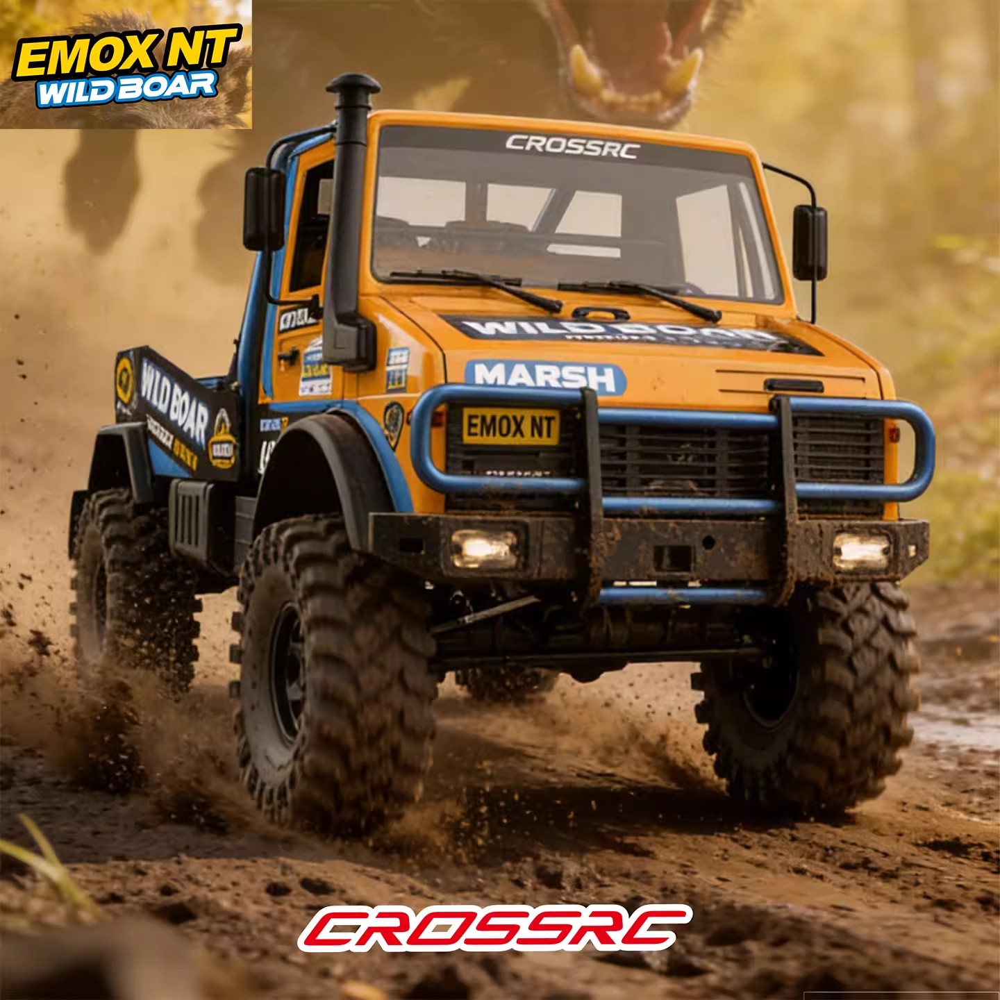 CROSSRC 1/8 EMOX NT ビッグイノシシ泥地形ラリークライムリモコン電動オフロード熱帯雨林アドベンチャー車両