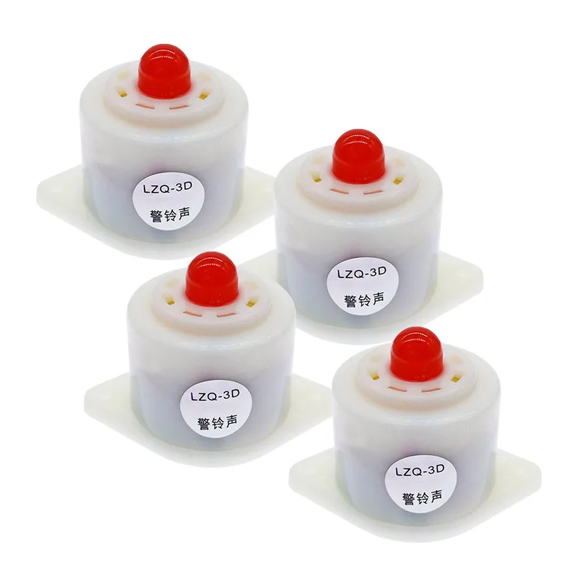 4 個 LZQ-3D 高デシベル電子ブザー 点滅ライト付き 12V 24V 220V サウンド