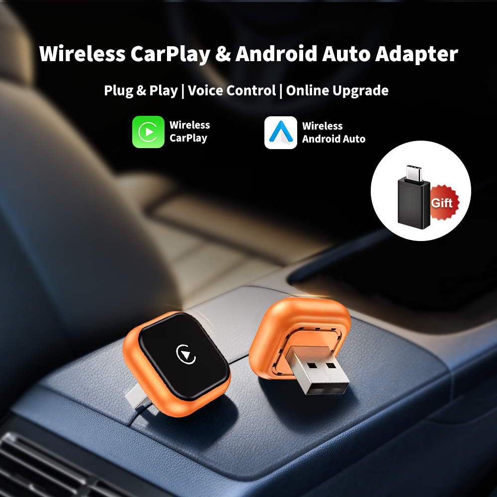 オリジナル FLIXIVI ワイヤレス CarPlay アダプター 2-in-1 ミニ有線 - Apple 用ワイヤレス ドングル
