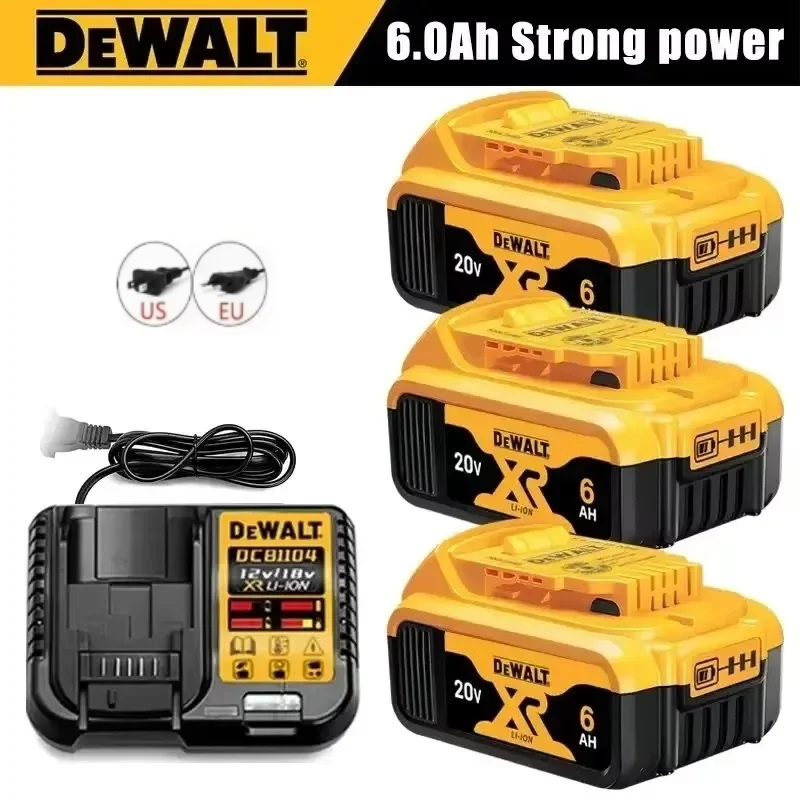 DeWalt 20V 6.0Ah 最大バッテリー電動工具の交換用 DeWalt DCB184 DCB181 DCB182 DCB200 コードレスドリル 20v バッテリー