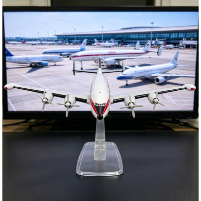 1:125 スケールカンタス航空コニー L-1049 航空 ABS プラスチック飛行機モデル航空機飛行機模型玩具ベースコレクションディスプレイ