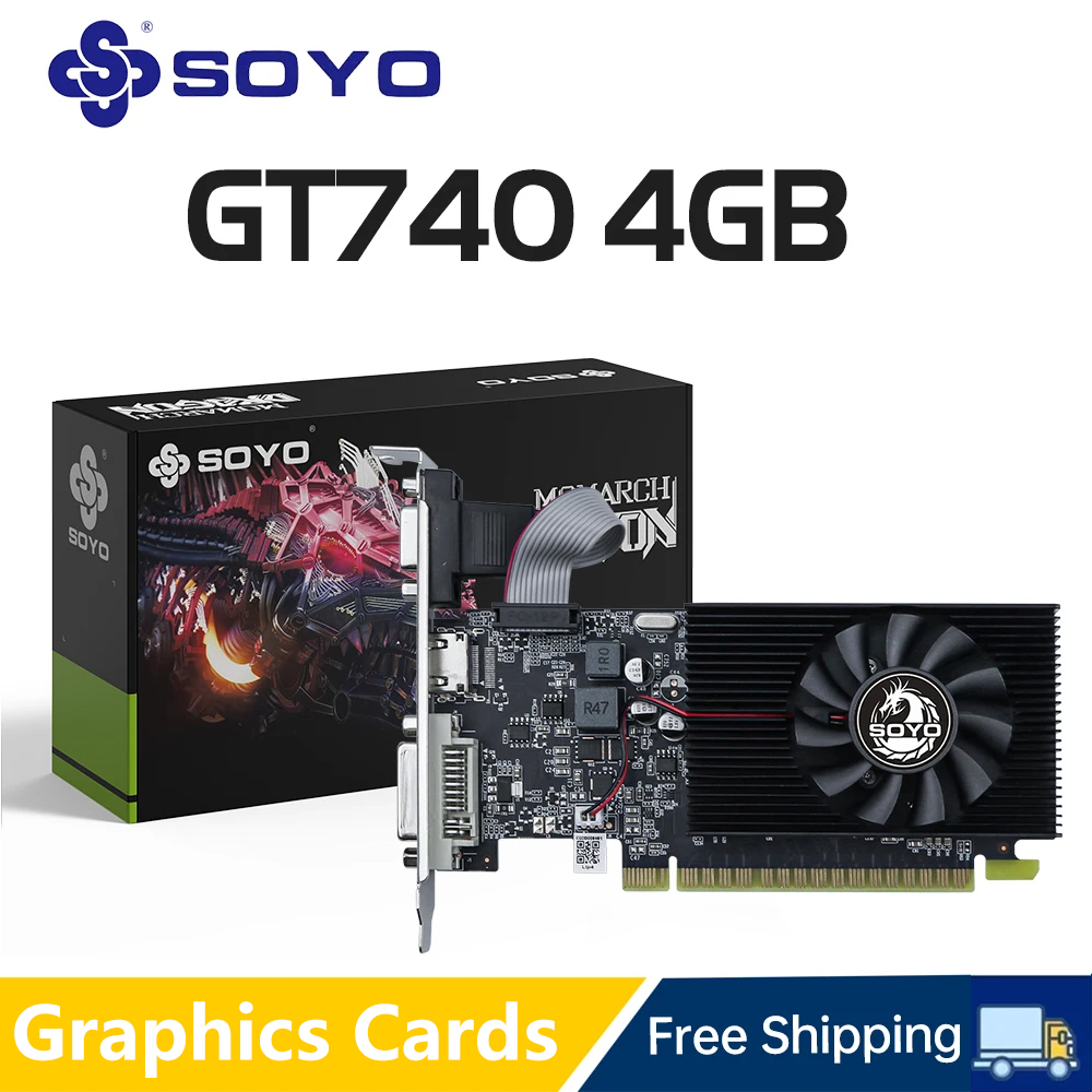 SOYO ハーフハイト グラフィックカード NVIDIA GT740 GT1030 GT750 GT610 GT240 ビデオカード デスクトップ ゲーム用コンピュータ コンポーネント GPU