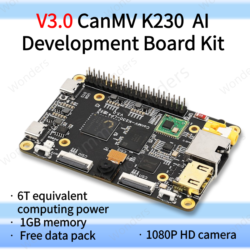 CanMV K230 V3.0 6 TOPS 1GB RISC-V AI 開発ボード Kit1080P 視覚認識モジュール HD ディスプレイキット無料リソース パッケージ