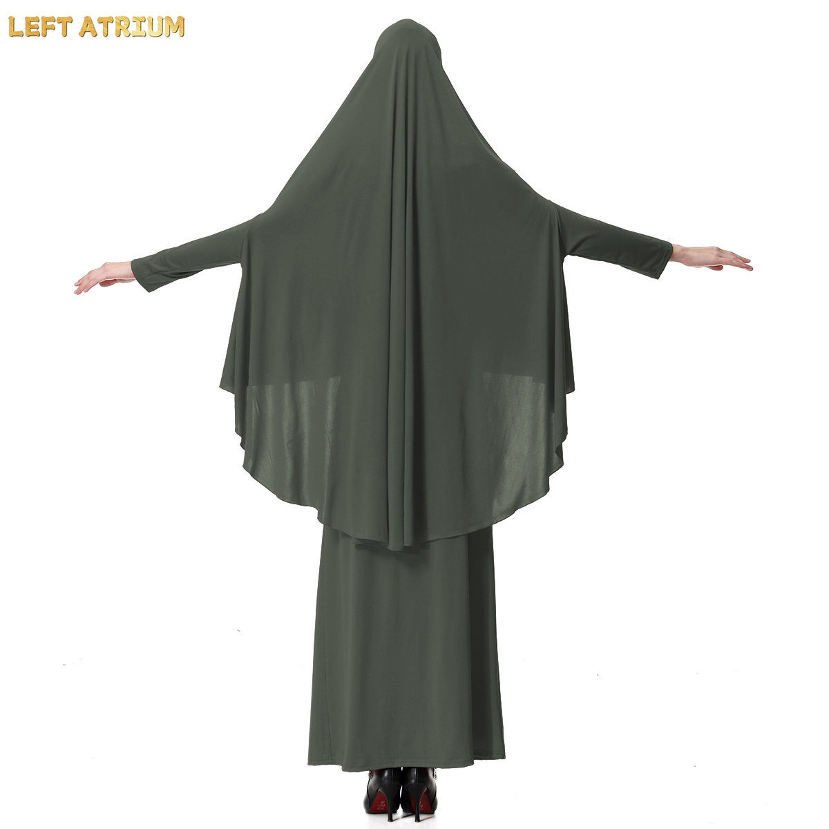 女性 2 ピースドレスイスラム教徒の祈りセットキマールアバヤオーバーヘッドヒジャブスカートフルカバーイスラム服中東礼拝カフタン新