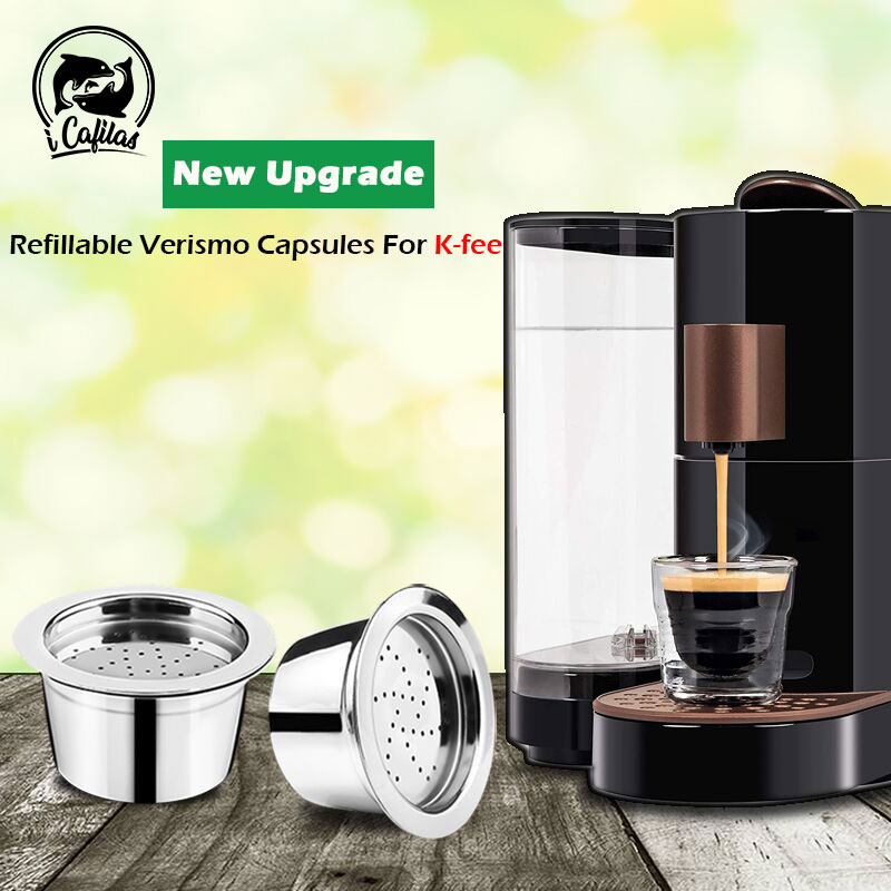 アップグレード K フィー詰め替え Verismo カプセル ALDI Expressi 詰め替えコーヒーカプセルポッドフィルターステンレス鋼 Cafeteira
