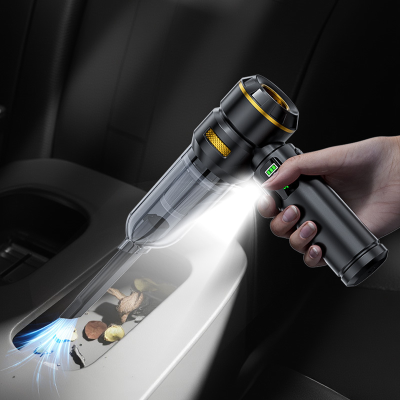 車の掃除機 LED ランプクリーナー強力なミニ 98000PA コードレスポータブル掃除機家庭用電化製品ハンドヘルド送風機車のクリーナー