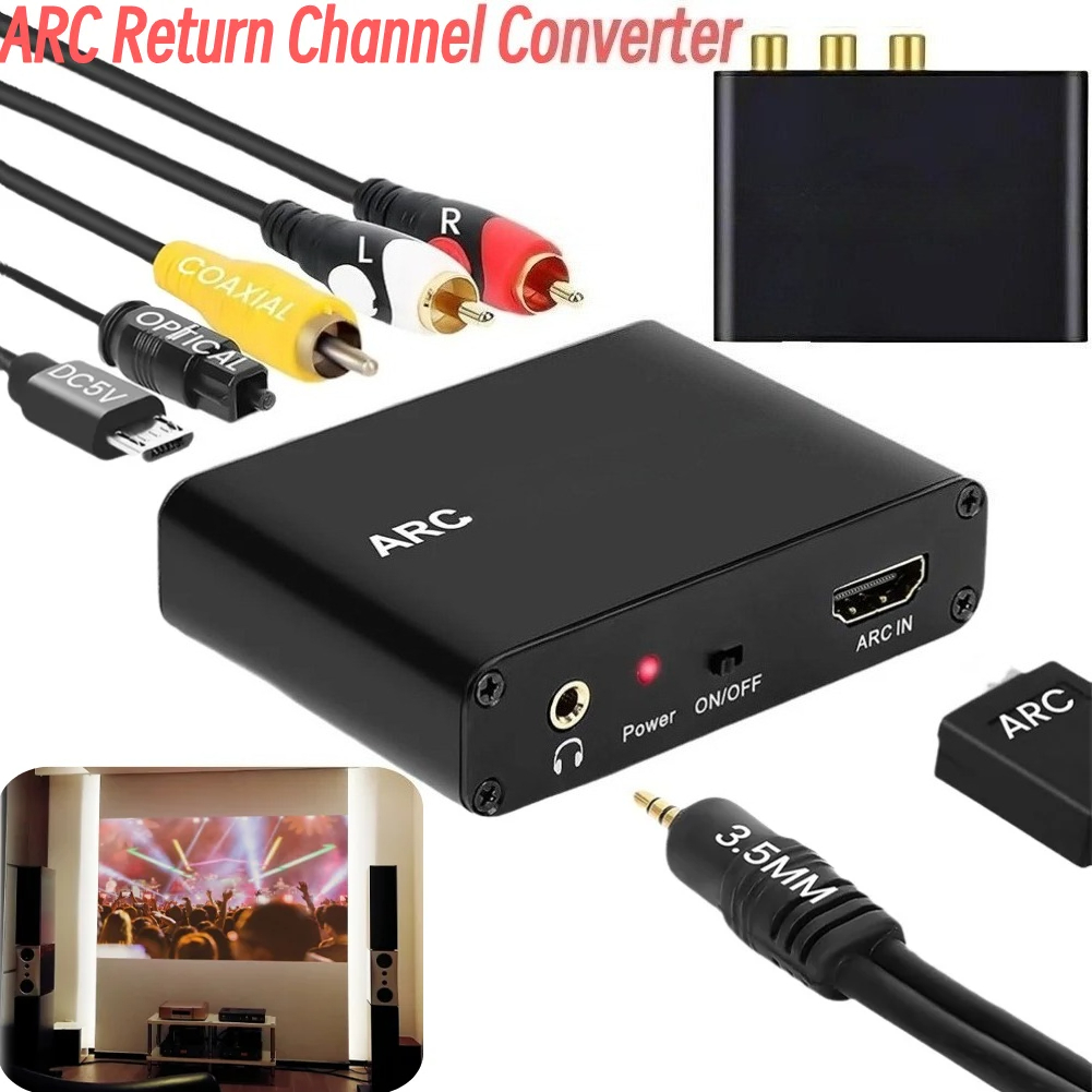 HD 互換 ARC オーディオエクストラクター ARC から SPDIF 同軸 L/R ステレオ 3.5mm ジャックオーディオアダプター HDTV サウンドバーアンプ用