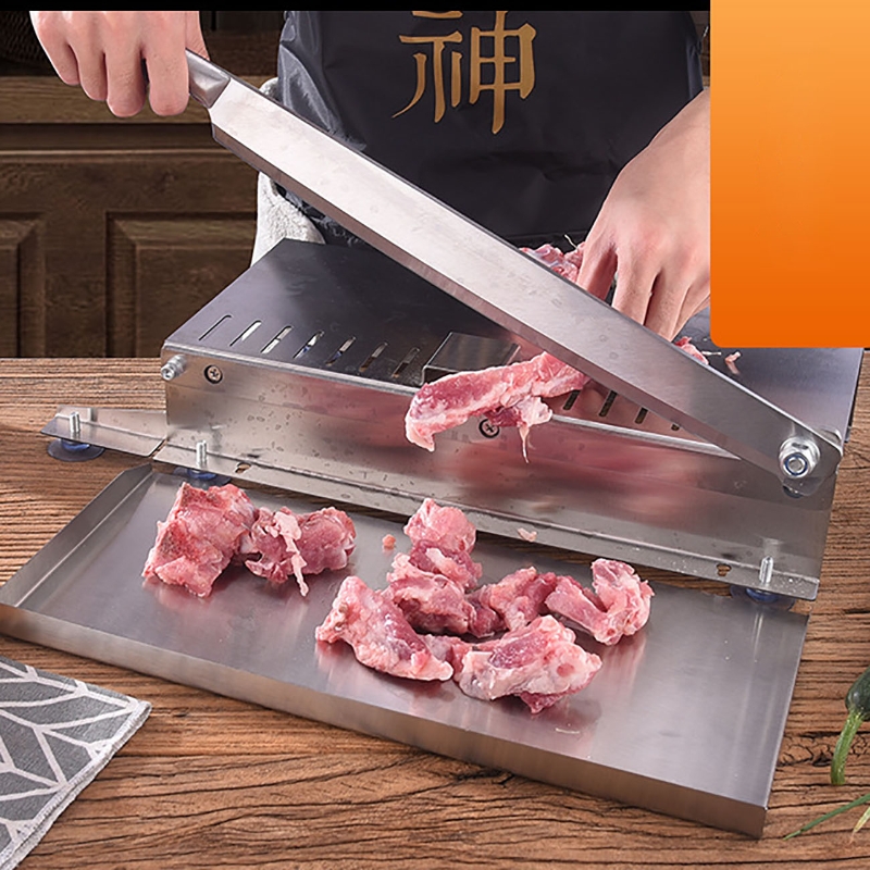 フードカッター スライシングマシン 牛肉 ベーコン 魚 冷凍肉 ステンレス鋼 家庭用切断 調整可能なスライス厚さのキッチンツール