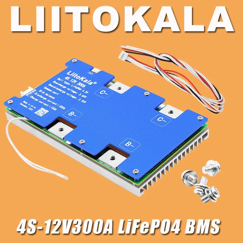 LiitoKala 4S 12V 100A/150A/200A/300A LiFePo4 BMS