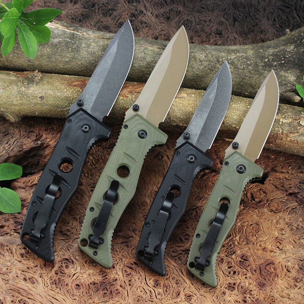 ポータブル大型 BM 275 折りたたみナイフ G10 ハンドル高硬度シャープアウトドアナイフ EDC サバイバル狩猟ポケットナイフ