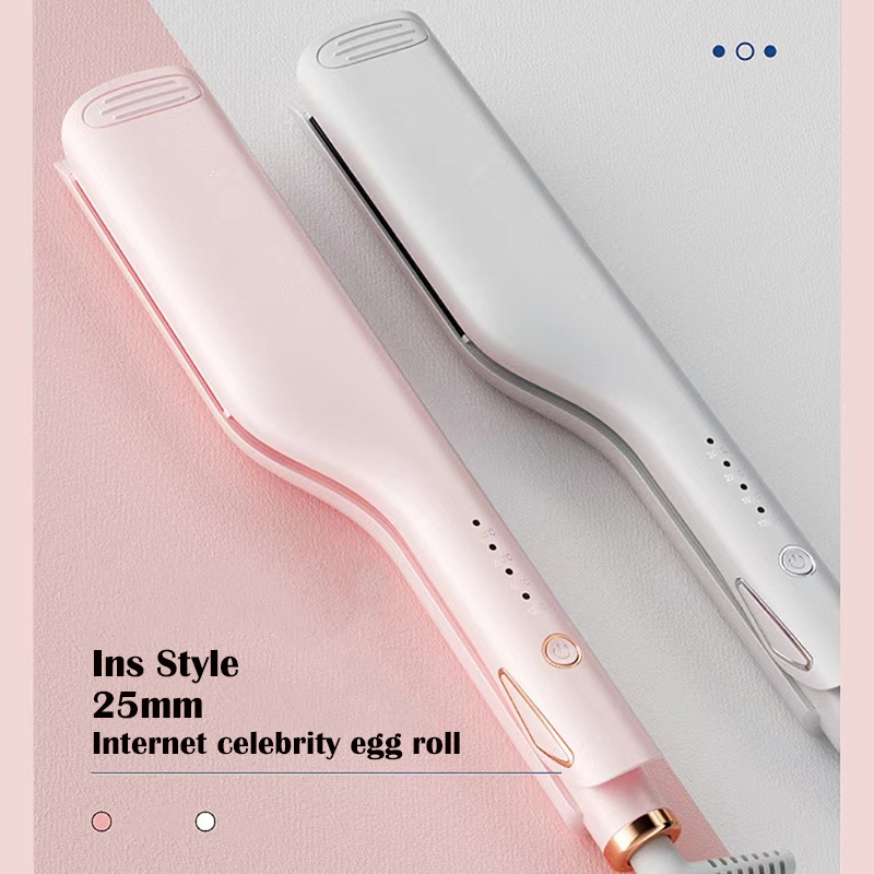 2バレルヘアアイロンセラミックコーティングケアヘアエッグロールスプリント高速加熱電気サロンスタイリングツール
