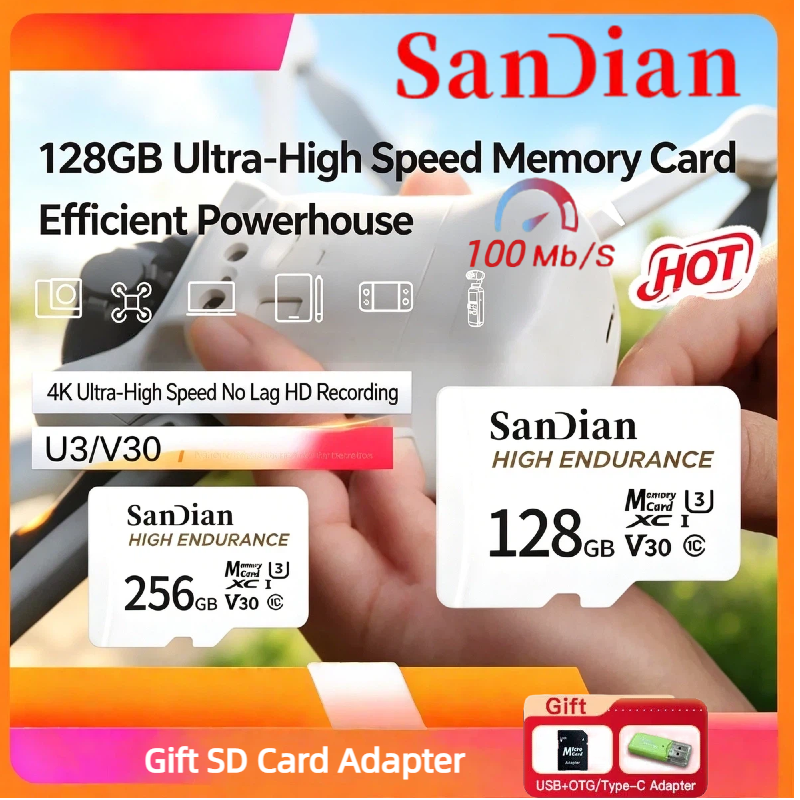 オリジナル Class10 TF メモリーカード 128GB 256GB ミニ SD カード 大容量ストレージ フラッシュカード A2 U3 スマートフォン カメラ モニタリング ドローン用