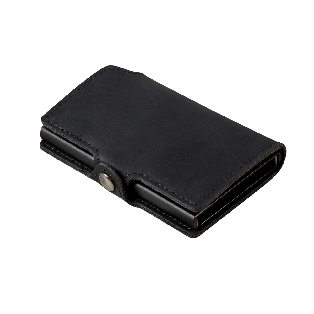 Casekey 2024 カスタムロゴヴィンテージ Pu レザークレジットカードホルダービレテラ RFID ブロッキングメンズスリムミニマリストポップアップスマート財布
