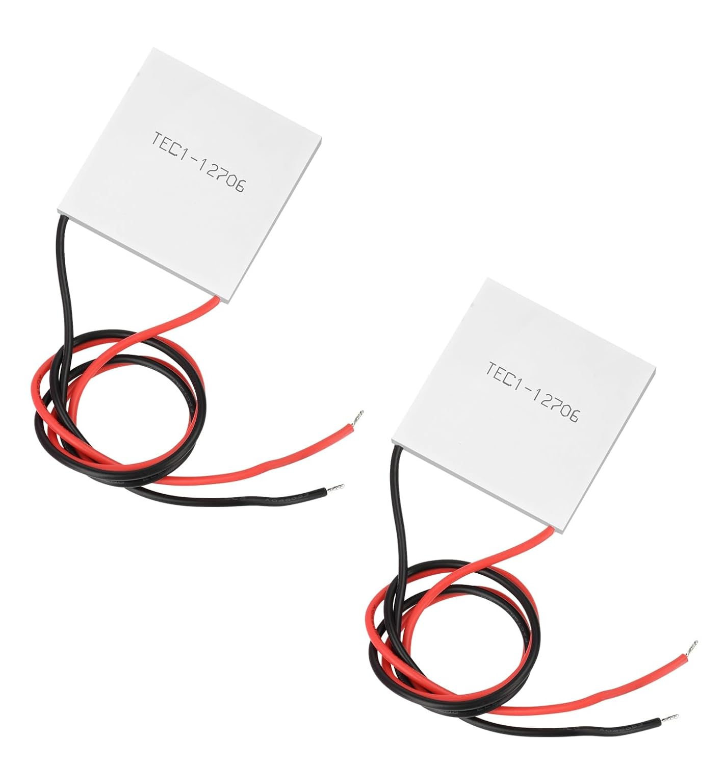 2 個 TEC1-12706 ヒートシンク半導体冷凍タブレット 12V 6A 60 ワット熱電クーラー冷却ペルチェプレートモジュール