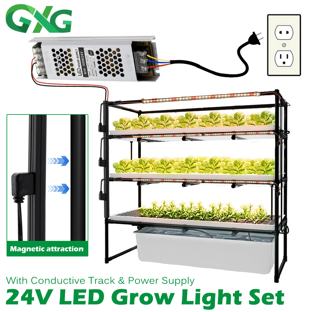 LED 成長バーライトセット 24V 7 ワット植物ライトチューブフルスペクトル Phytolamp 屋内花種子温室テント Fitolamp 用