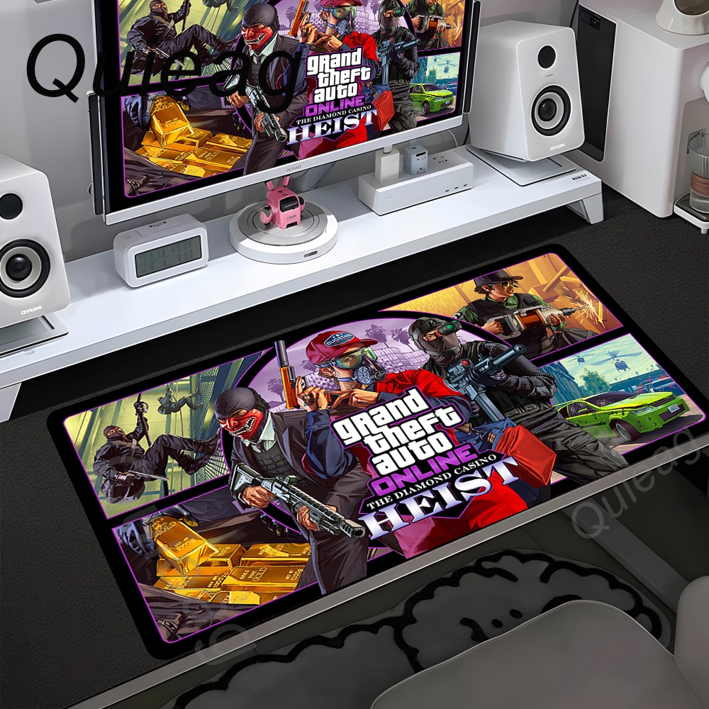 グランド・セフト・オートのキャラクターマウスパッド厚いゴムベースマウスマット滑らかな布表面大きなゲーミングデスクマットPCコンピュータラップトップ用