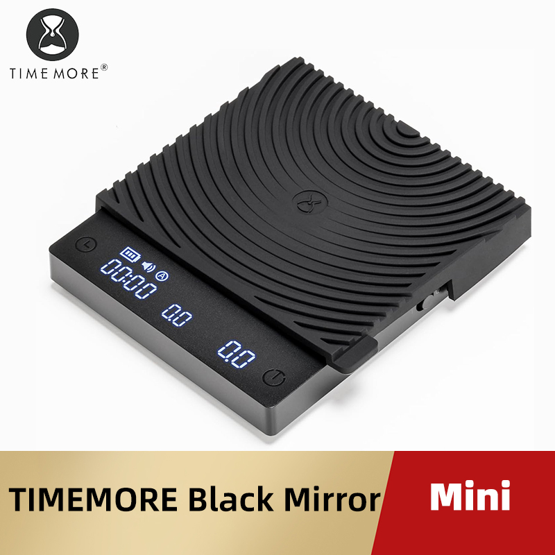 TIMEMORE スケール ブラックミラー ミニ注ぎエスプレッソスケール 醸造流量と断熱パッド付き 電子コーヒースケール